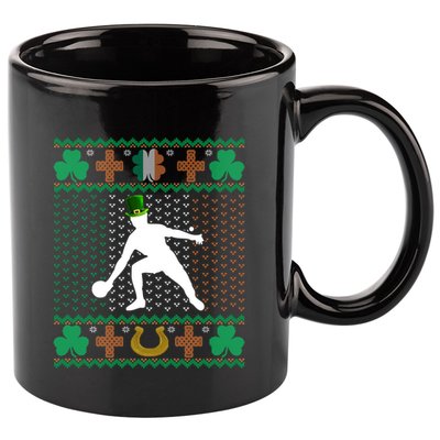 Ping Pong Player St Patrick's Day Ugly Holiday Table Tennis Meaningful Gift 11oz C Handle Ceramic Mug