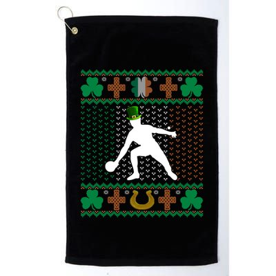 Ping Pong Player St Patrick's Day Ugly Holiday Table Tennis Meaningful Gift Golf Towel