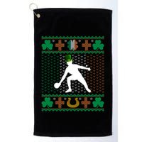 Ping Pong Player St Patrick's Day Ugly Holiday Table Tennis Meaningful Gift Golf Towel