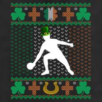 Ping Pong Player St Patrick's Day Ugly Holiday Table Tennis Meaningful Gift Golf Towel