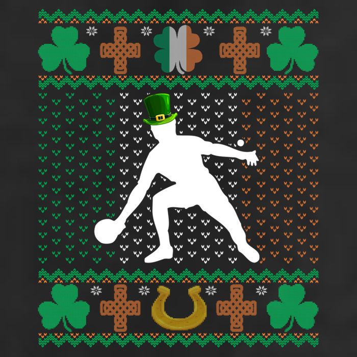 Ping Pong Player St Patrick's Day Ugly Holiday Table Tennis Meaningful Gift Golf Towel