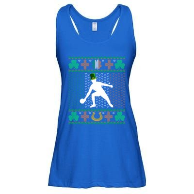 Ping Pong Player St Patrick's Day Ugly Holiday Table Tennis Meaningful Gift Ladies Essential Flowy Tank