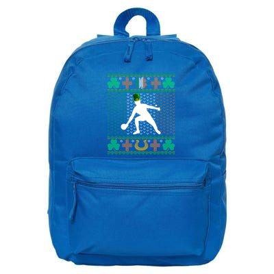 Ping Pong Player St Patrick's Day Ugly Holiday Table Tennis Meaningful Gift 16 in Basic Backpack