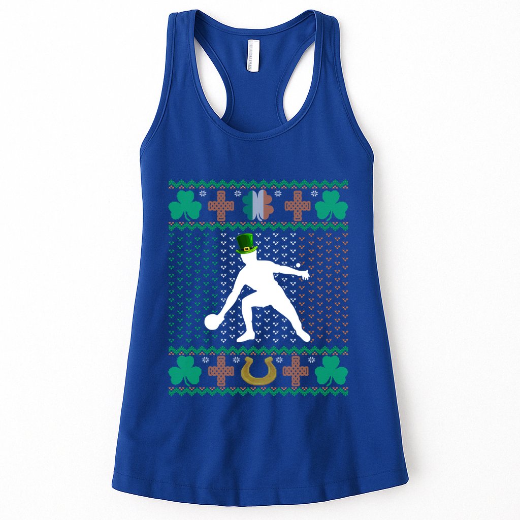 Ping Pong Player St Patrick's Day Ugly Holiday Table Tennis Meaningful Gift Womens Tank Top