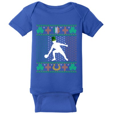Ping Pong Player St Patrick's Day Ugly Holiday Table Tennis Meaningful Gift Baby Bodysuit
