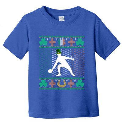 Ping Pong Player St Patrick's Day Ugly Holiday Table Tennis Meaningful Gift Toddler T-Shirt