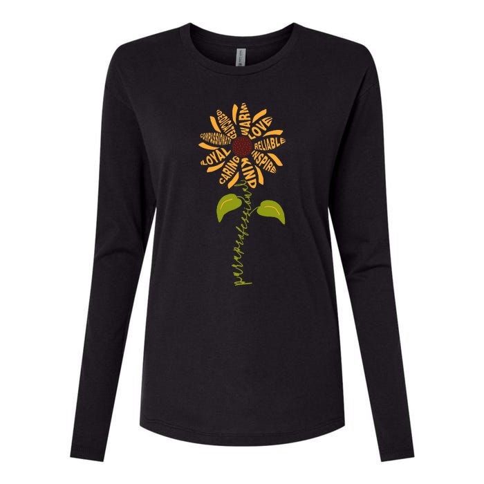 Para professional Paraeducator Teacher Sunflower Womens Cotton Relaxed Long Sleeve T-Shirt