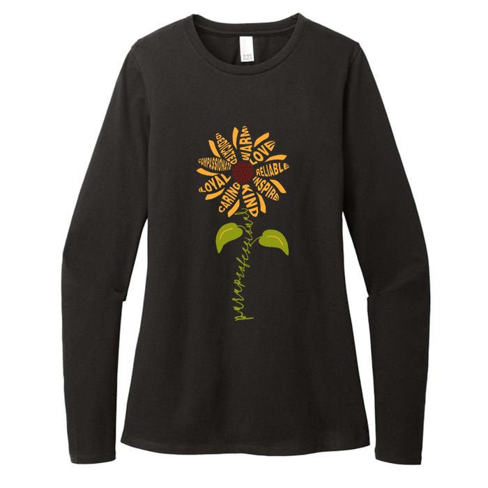 Para professional Paraeducator Teacher Sunflower Womens CVC Long Sleeve Shirt