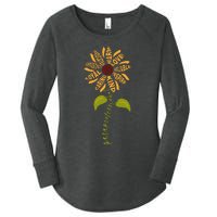 Para professional Paraeducator Teacher Sunflower Women's Perfect Tri Tunic Long Sleeve Shirt