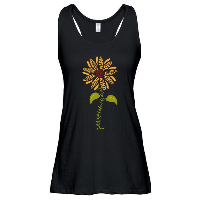 Para professional Paraeducator Teacher Sunflower Ladies Essential Flowy Tank