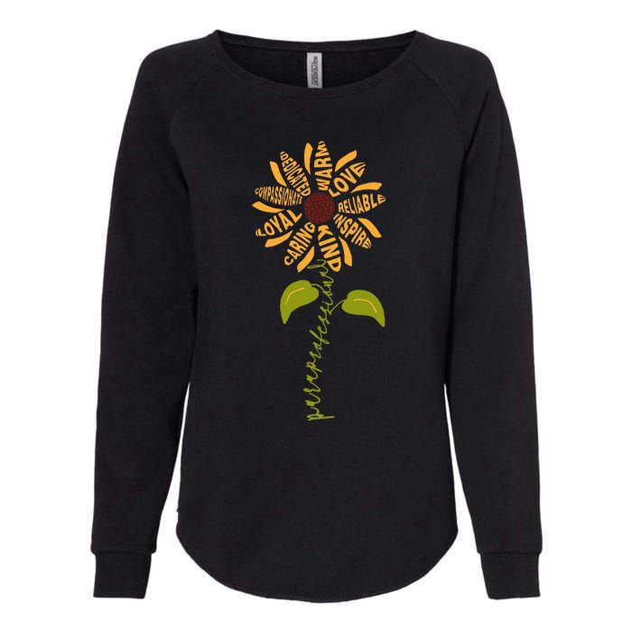 Para professional Paraeducator Teacher Sunflower Womens California Wash Sweatshirt