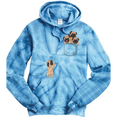 Pug Pocket Tie Dye Hoodie