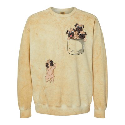 Pug Pocket Colorblast Crewneck Sweatshirt