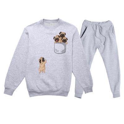 Pug Pocket Premium Crewneck Sweatsuit Set