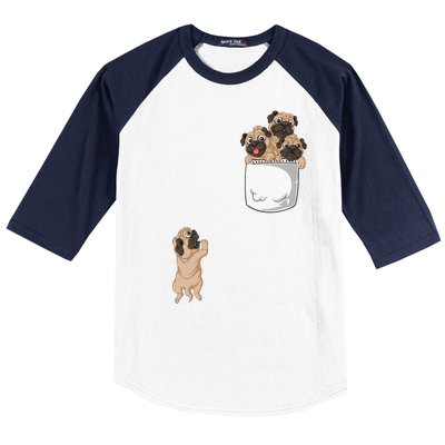 Pug Pocket Baseball Sleeve Shirt