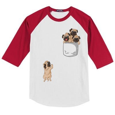 Pug Pocket Kids Colorblock Raglan Jersey