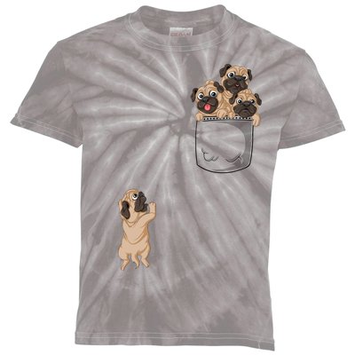 Pug Pocket Kids Tie-Dye T-Shirt