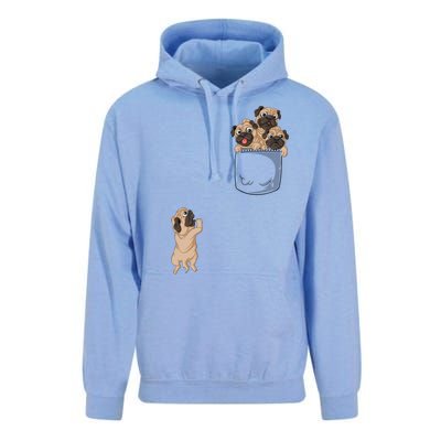 Pug Pocket Unisex Surf Hoodie