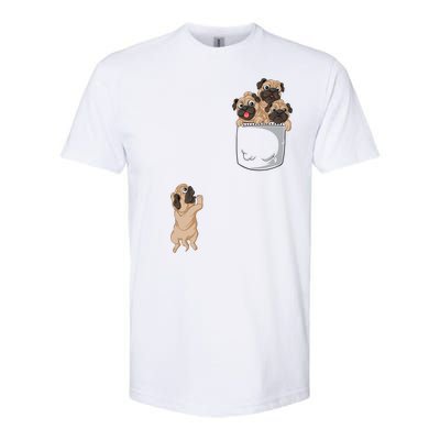 Pug Pocket Softstyle CVC T-Shirt