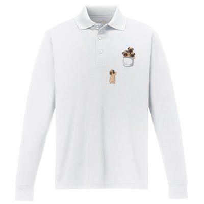 Pug Pocket Performance Long Sleeve Polo