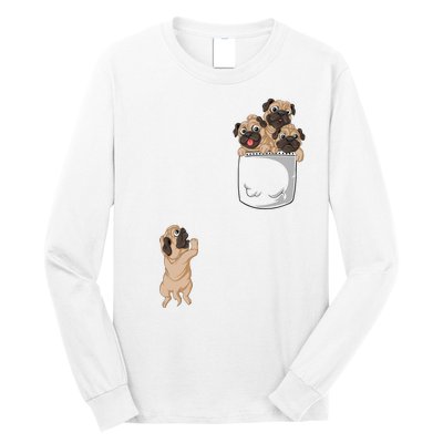 Pug Pocket Long Sleeve Shirt