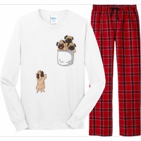 Pug Pocket Long Sleeve Pajama Set