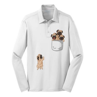 Pug Pocket Silk Touch Performance Long Sleeve Polo