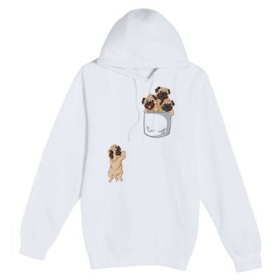 Pug Pocket Premium Pullover Hoodie