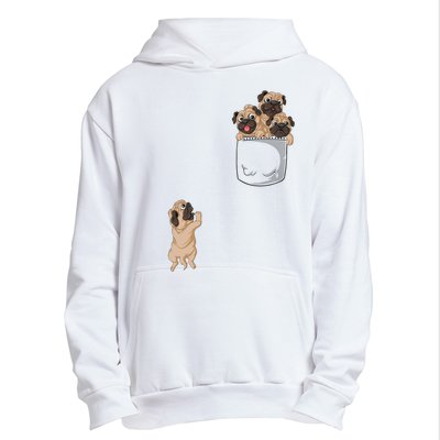 Pug Pocket Urban Pullover Hoodie