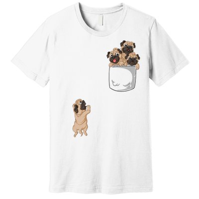 Pug Pocket Premium T-Shirt