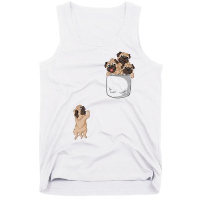 Pug Pocket Tank Top