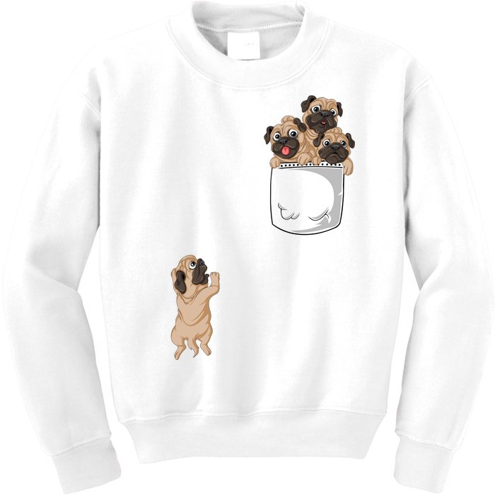 Pug Pocket Kids Sweatshirt