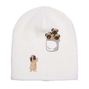 Pug Pocket Short Acrylic Beanie