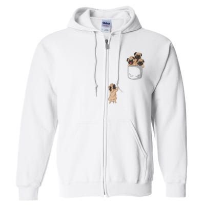 Pug Pocket Full Zip Hoodie