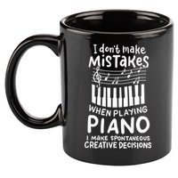 Piano Player Pianist Music Keyboard Gift 11oz C Handle Ceramic Mug