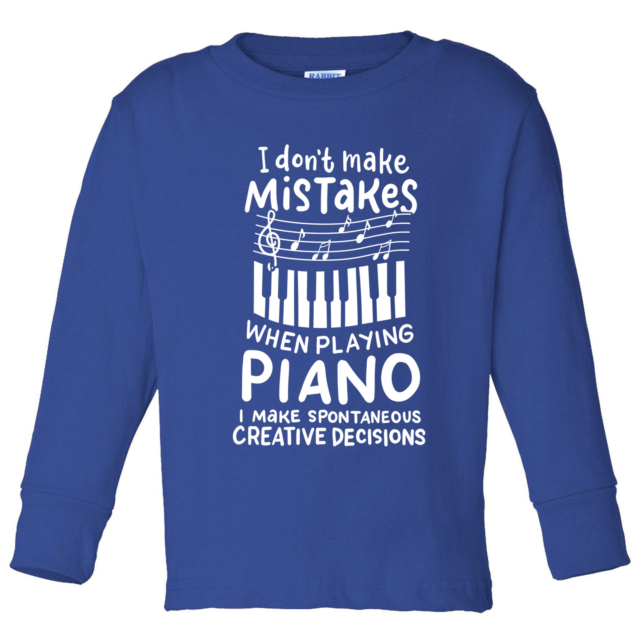 Piano Player Pianist Music Keyboard Gift Toddler Long Sleeve Shirt