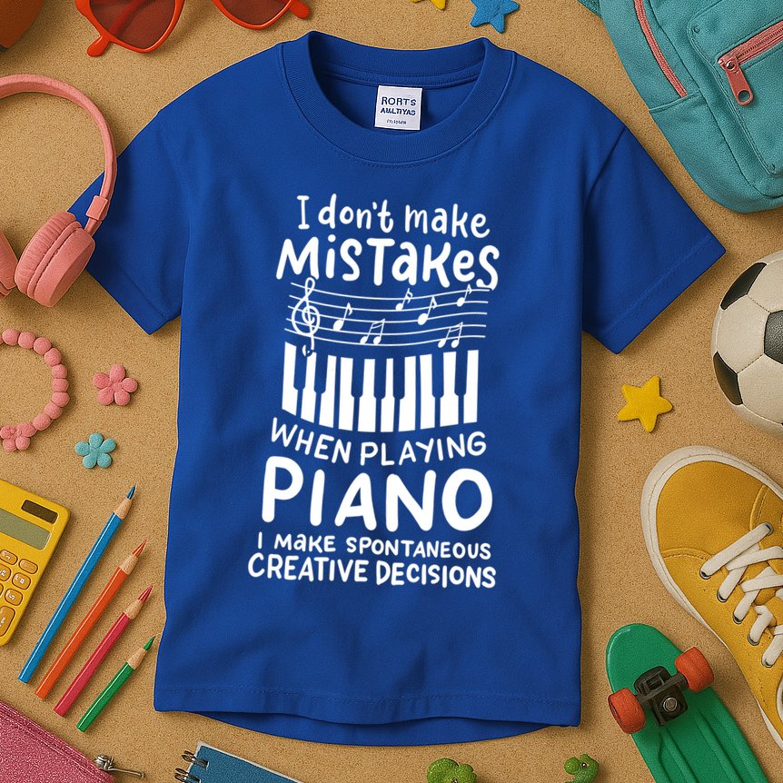 Piano Player Pianist Music Keyboard Gift Kids T-Shirt