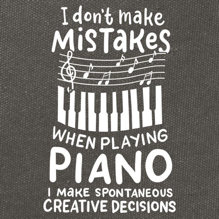 Piano Player Pianist Music Keyboard Gift Cotton Canvas Backpack