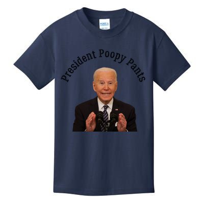 President Poopy Pants Funny Anti Biden 5 Kids T-Shirt