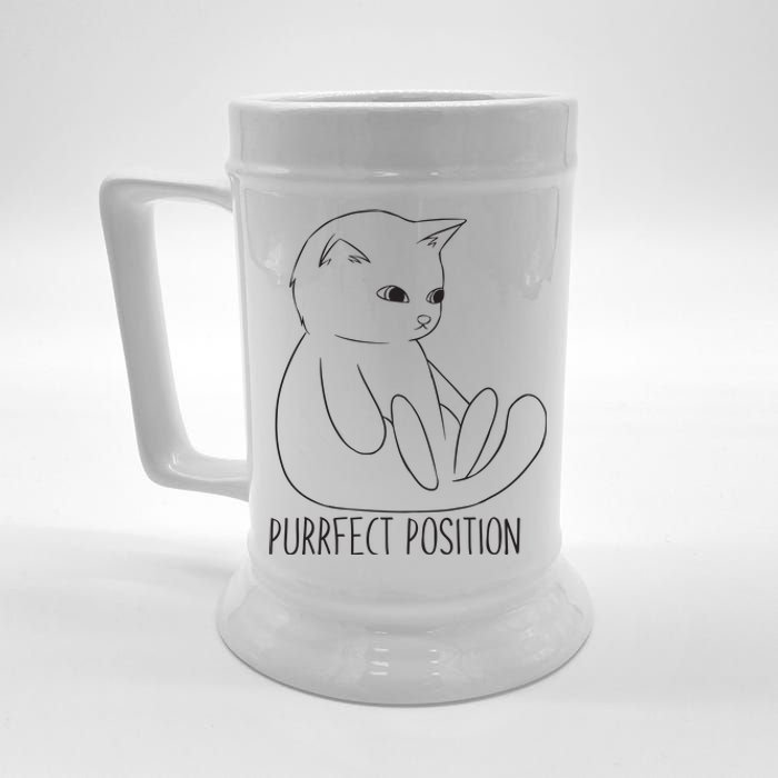 Purrfect Position Beer Stein