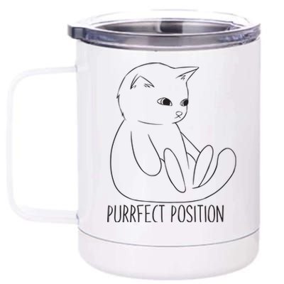 Purrfect Position 12 oz Stainless Steel Tumbler Cup