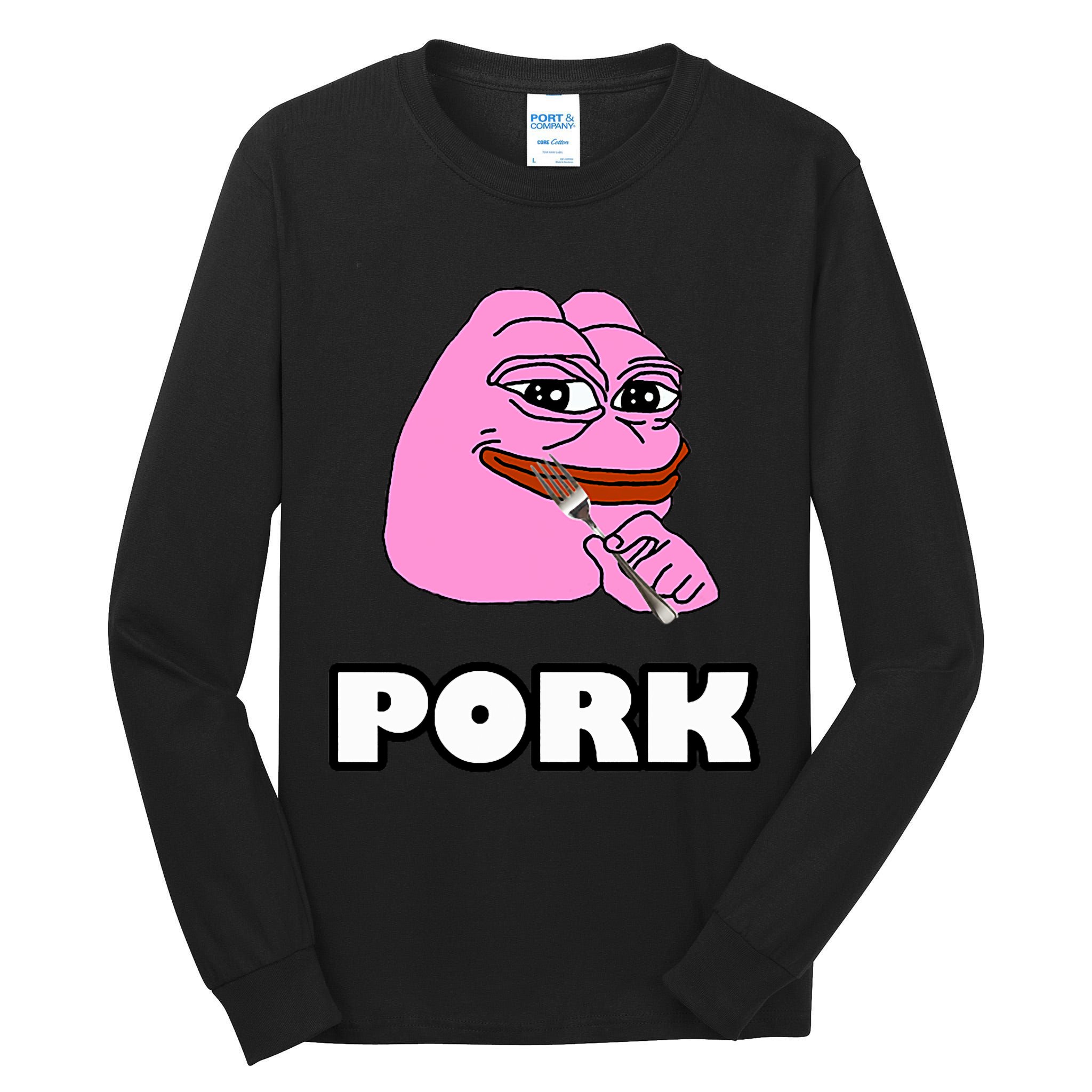 Pork Pepe Pond0x Pondx Pondcoin Pndc Crypto Pauly0x Pond Tall Long Sleeve T-Shirt