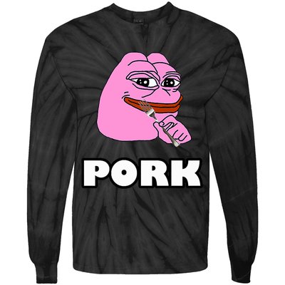 Pork Pepe Pond0x Pondx Pondcoin Pndc Crypto Pauly0x Pond Tie-Dye Long Sleeve Shirt