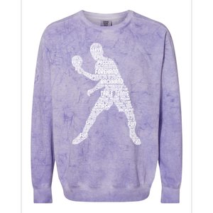 Ping Pong Player Table Tennis Cute Gift Colorblast Crewneck Sweatshirt