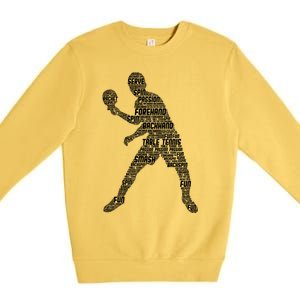 Ping Pong Player Table Tennis Cute Gift Premium Crewneck Sweatshirt