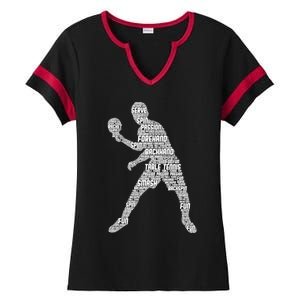 Ping Pong Player Table Tennis Cute Gift Ladies Halftime Notch Neck Tee