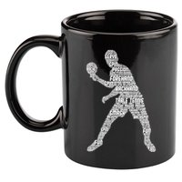 Ping Pong Player Table Tennis Cute Gift 11oz C Handle Ceramic Mug