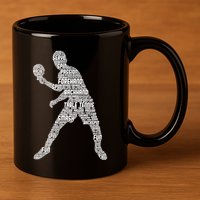Ping Pong Player Table Tennis Cute Gift 11oz C Handle Ceramic Mug