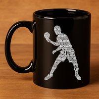 Ping Pong Player Table Tennis Cute Gift 11oz C Handle Ceramic Mug