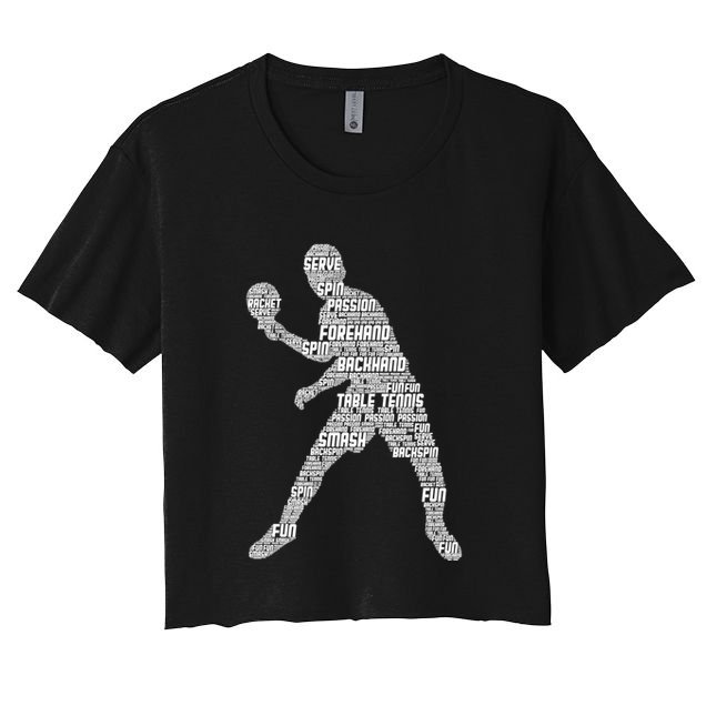 Ping Pong Player Table Tennis Cute Gift Crop Top